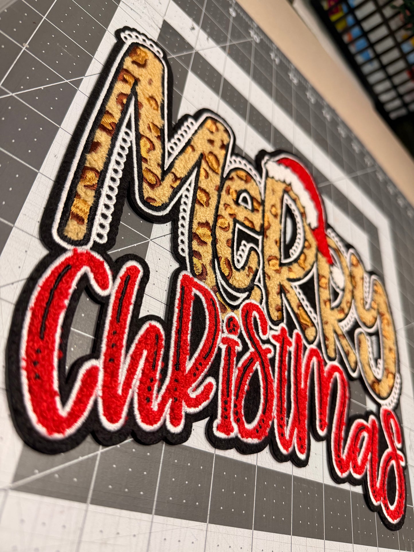 RTS - PATCH - MERRY CHRISTMAS/CHEETAH PRINT