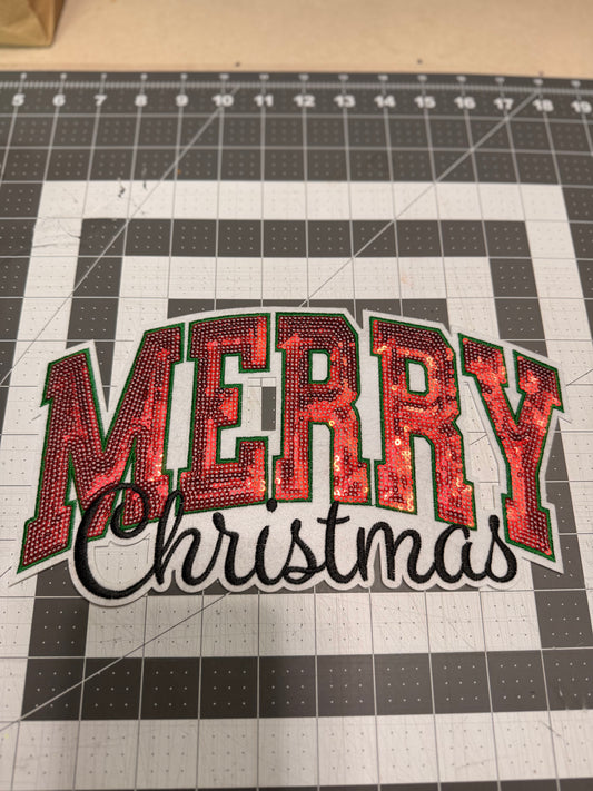 RTS - PATCH - MERRY CHRISTMAS/WHITE BACK