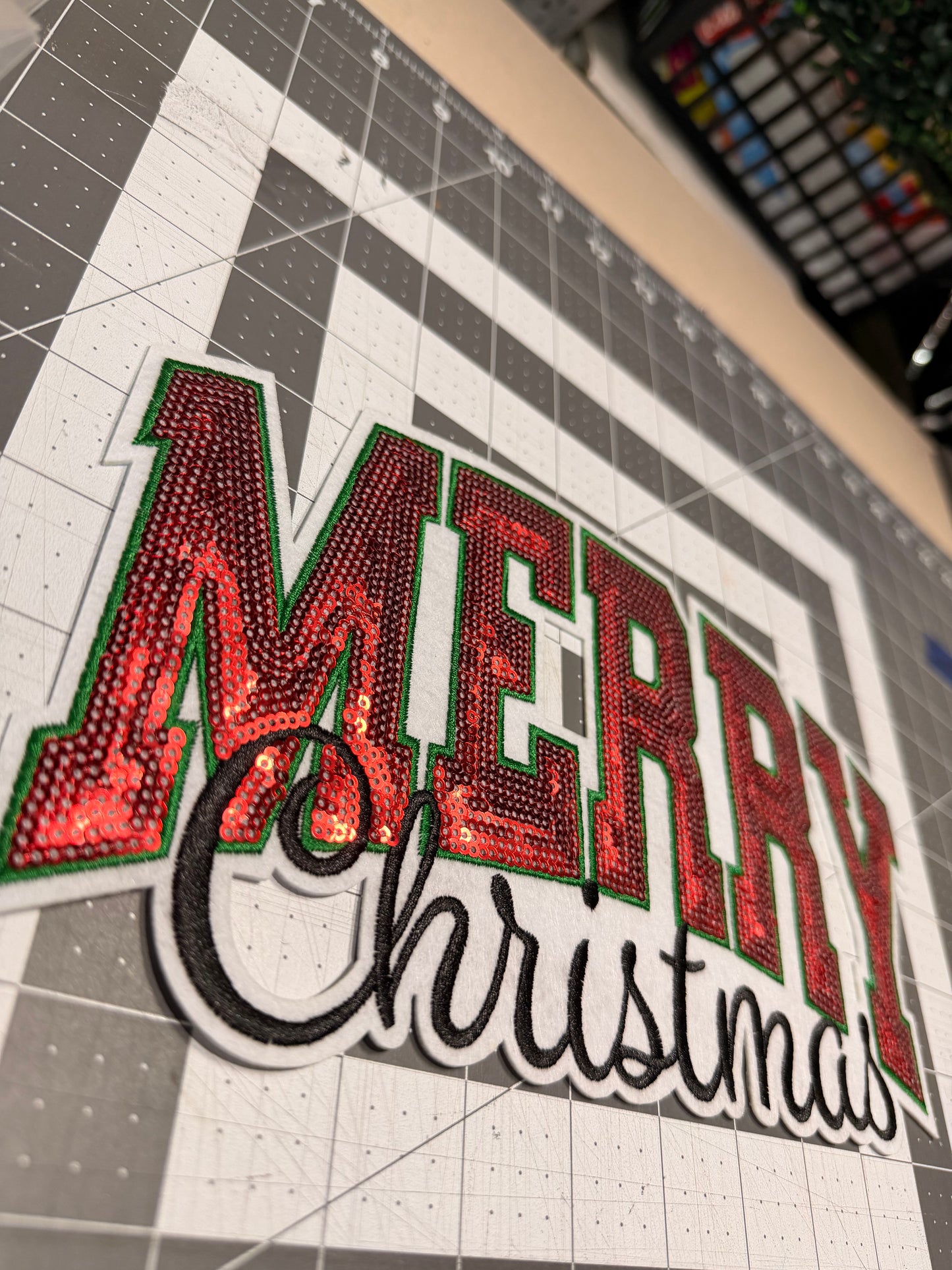 RTS - PATCH - MERRY CHRISTMAS/WHITE BACK