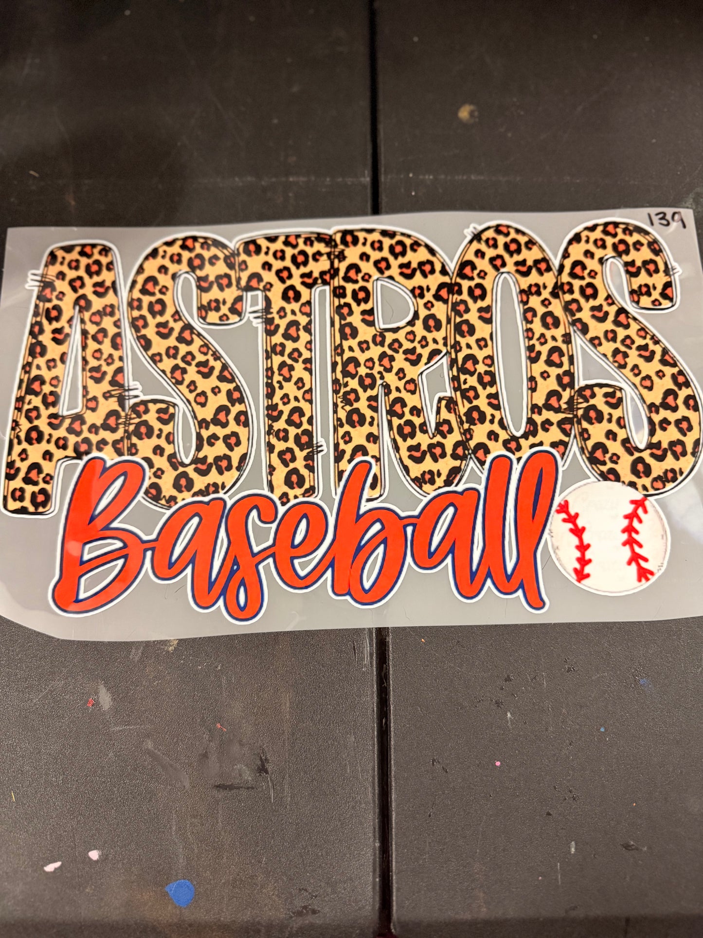 DESTASH - ASTROS CHEETAH SCRIPT/BASEBALL SCRIPT - 139