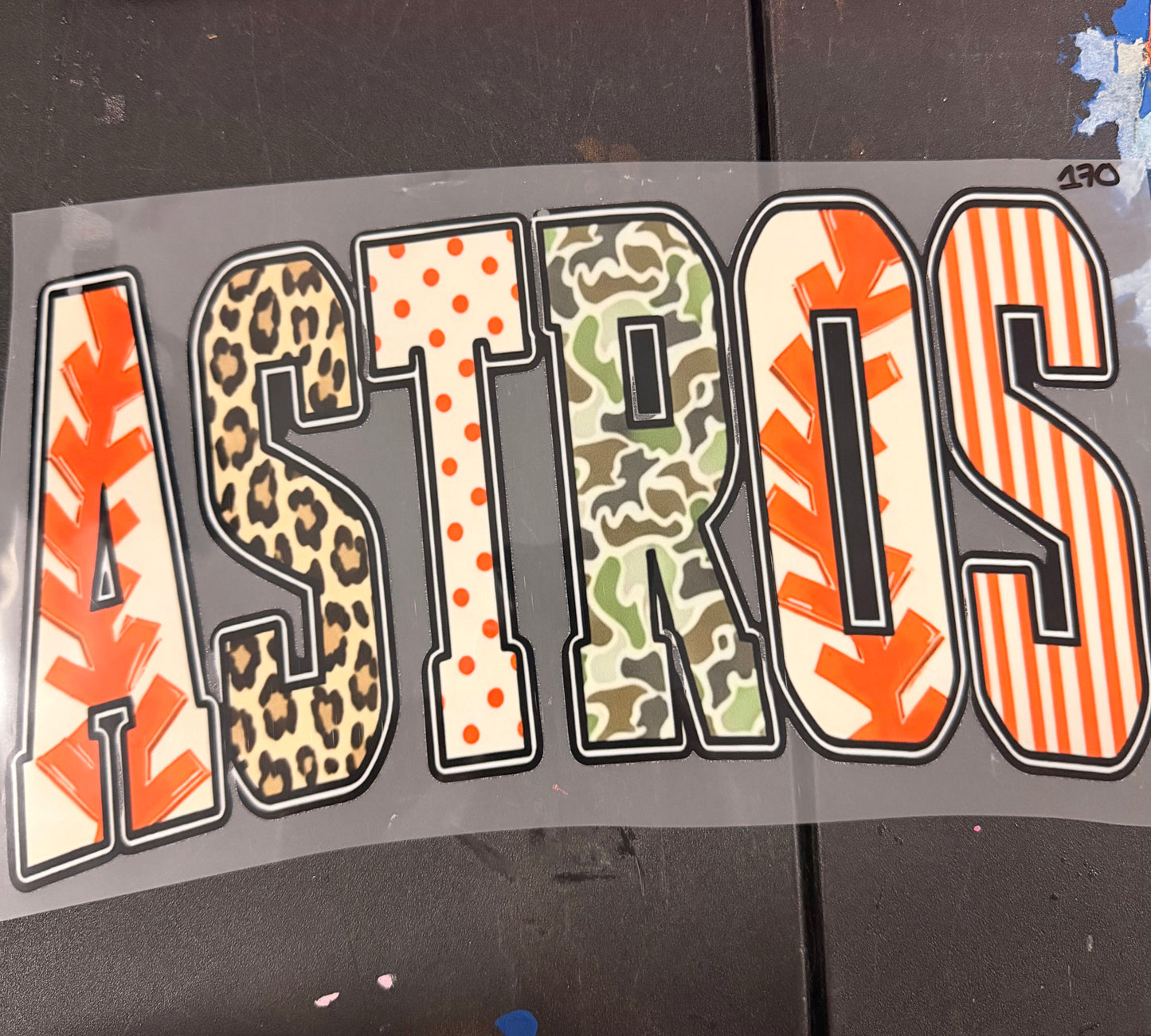 DESTASH - HOUSTON ASTROS/MIXED PRINT BASEBALL/ORANGE - 170