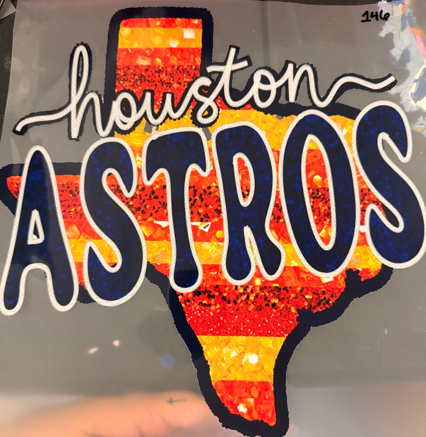 DESTASH - HOUSTON CURSIVE SCRIPT/ASTROS/ASTRO COLOR TEXAS - 146