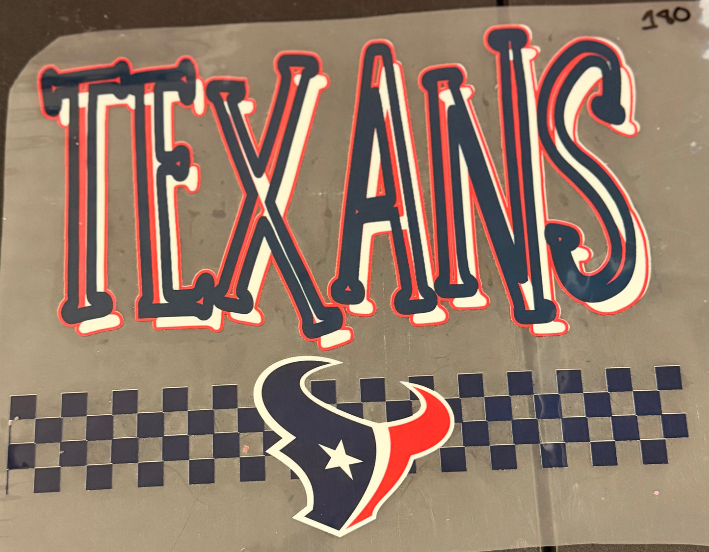 DESTASH - 180 - YOUTH - TEXANS/CHECKERED BACKGROUND