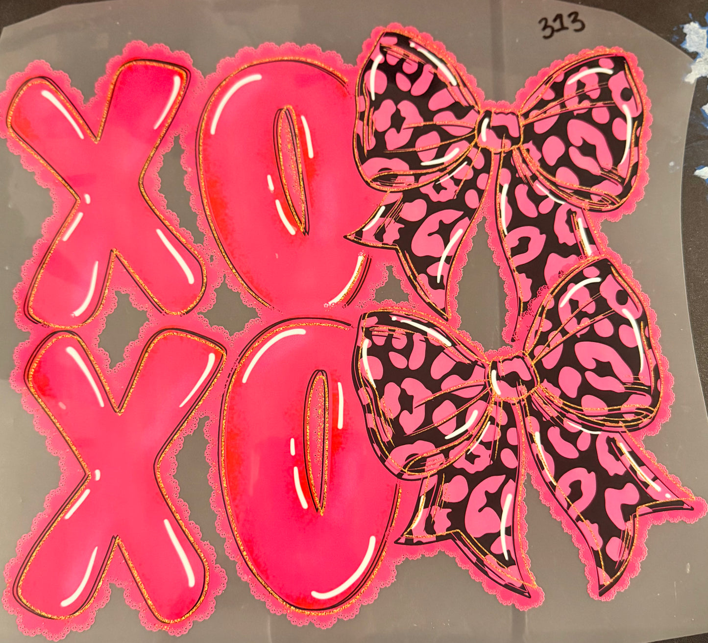 DESTASH - 313 - YOUTH - XOXO/HOT PINK/BOWS