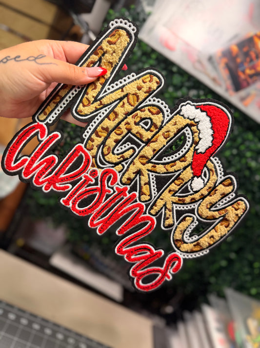 RTS - PATCH - MERRY CHRISTMAS/CHEETAH PRINT