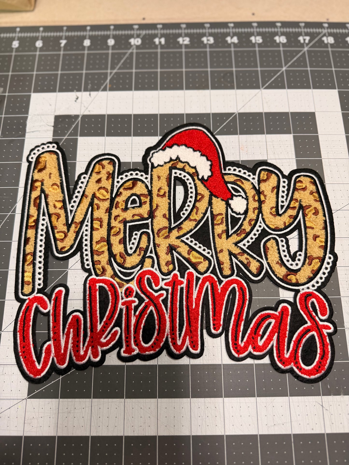 RTS - PATCH - MERRY CHRISTMAS/CHEETAH PRINT