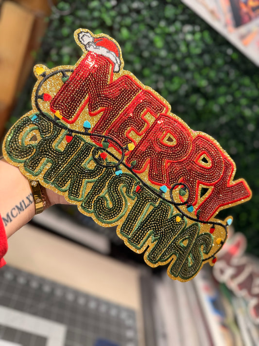RTS - PATCH - MERRY CHRISTMAS/GOLD BACK