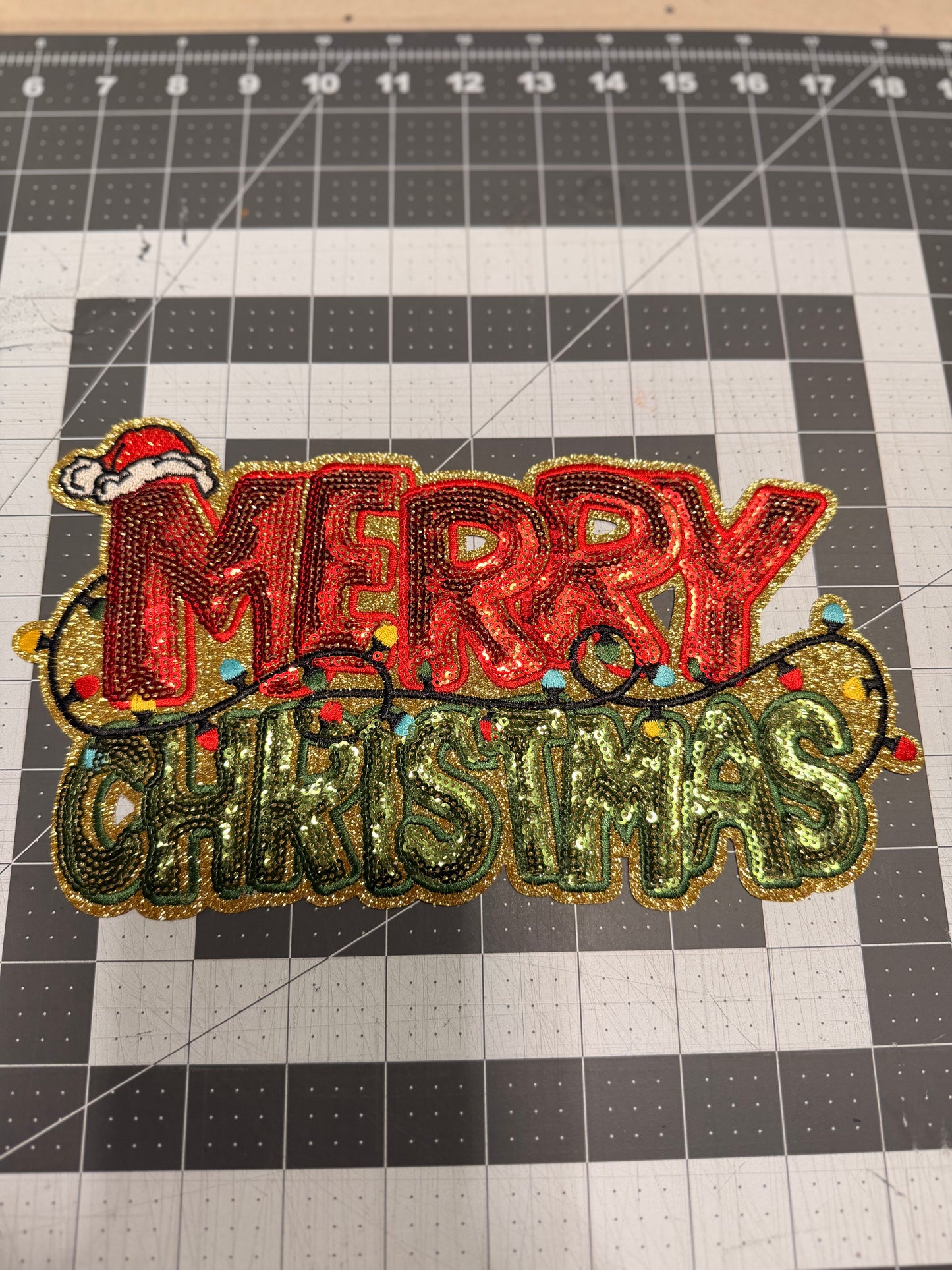 RTS - PATCH - MERRY CHRISTMAS/GOLD BACK