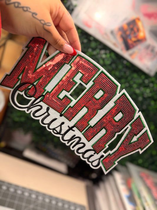 RTS - PATCH - MERRY CHRISTMAS/WHITE BACK