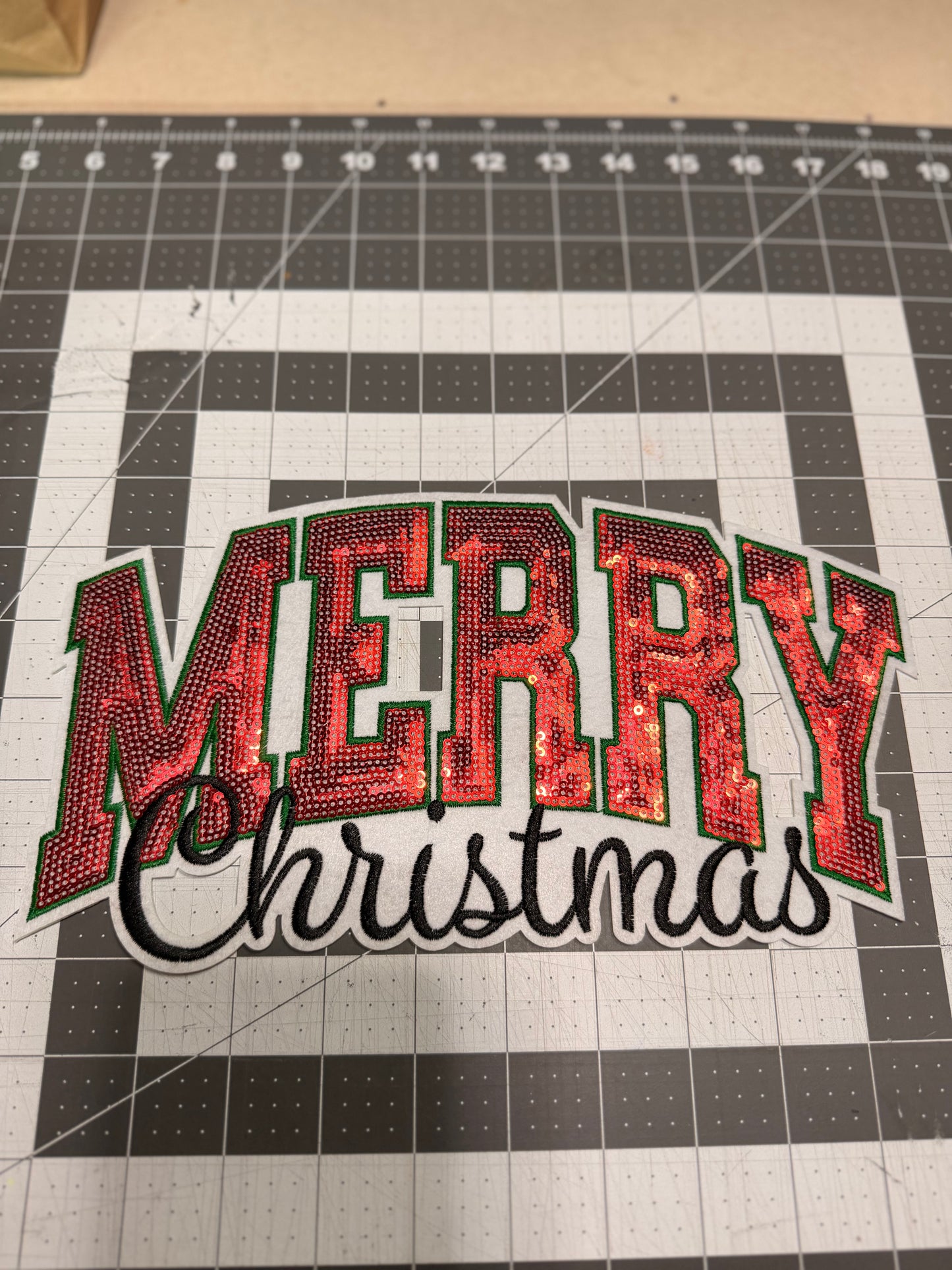 RTS - PATCH - MERRY CHRISTMAS/WHITE BACK