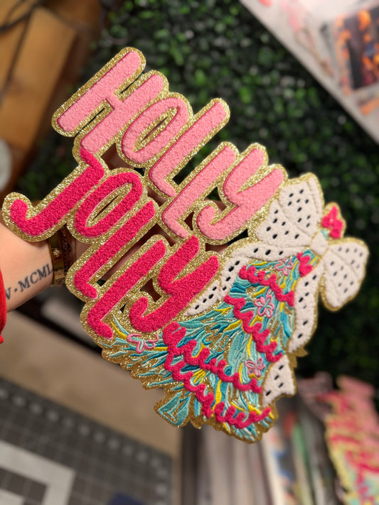 RTS - PATCH - HOLLY JOLLY/CHRISTMAS TREE/BOW