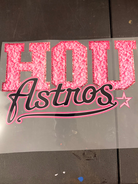 DESTASH - PINK/HOU/ COLLEGE BLOCK FONT/ASTROS - 019