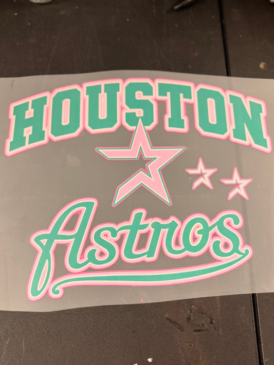 DESTASH - HOUSTON ASTROS/TIFFANY GREEN&LIGHT PINK SCRIPT - 131