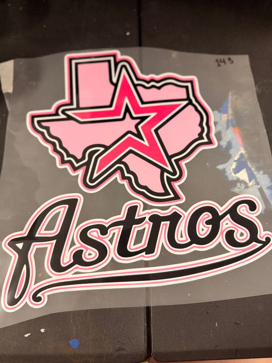 DESTASH - ASTROS H/HOT PINK SCRIPT/TEXAS - YOUTH - 143