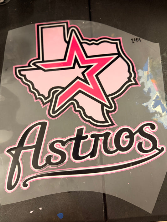 DESTASH - ASTROS H/HOT PINK SCRIPT/TEXAS - 144