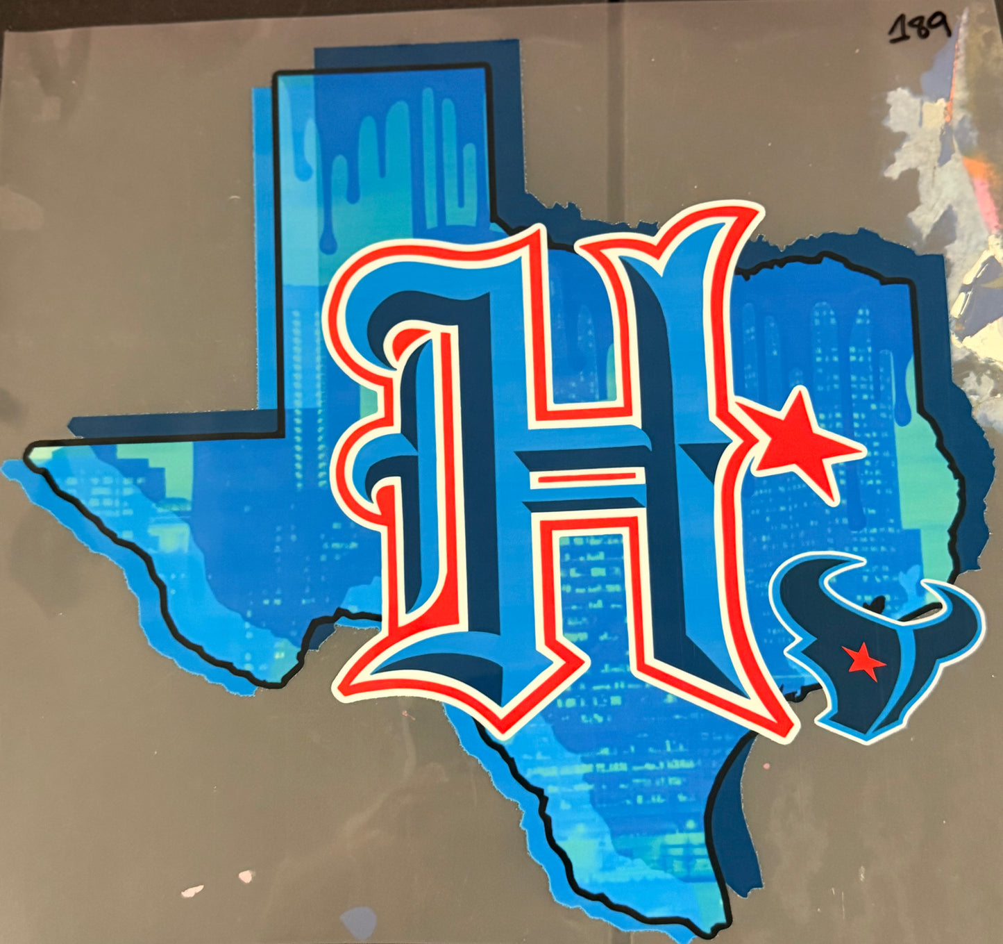 DESTASH - 189 - YOUTH - TEXANS H TOWN/PAINT DRIP