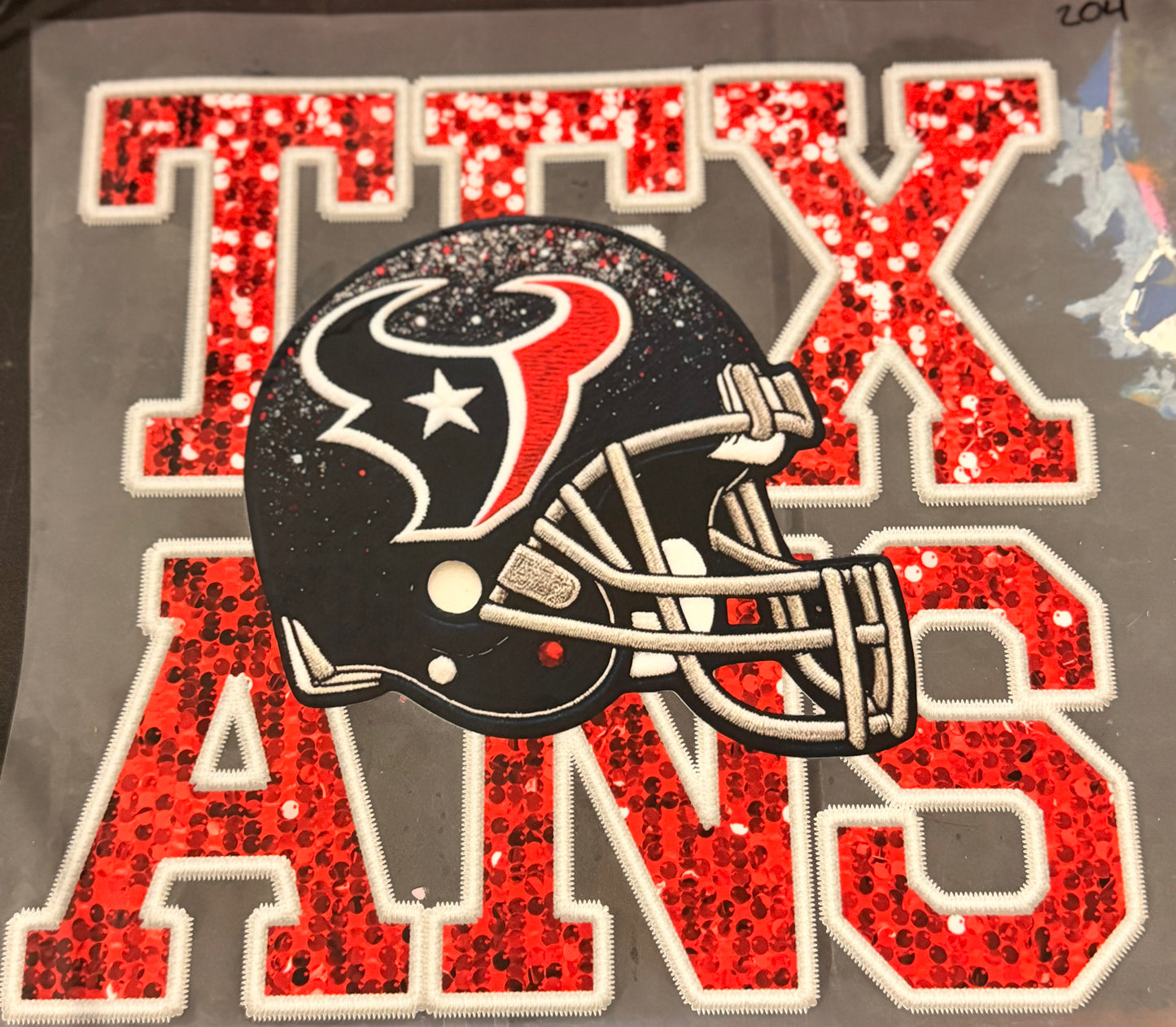 DESTASH - 204 - RED SEQUENCE TEXANS SCRIPT/HELMET