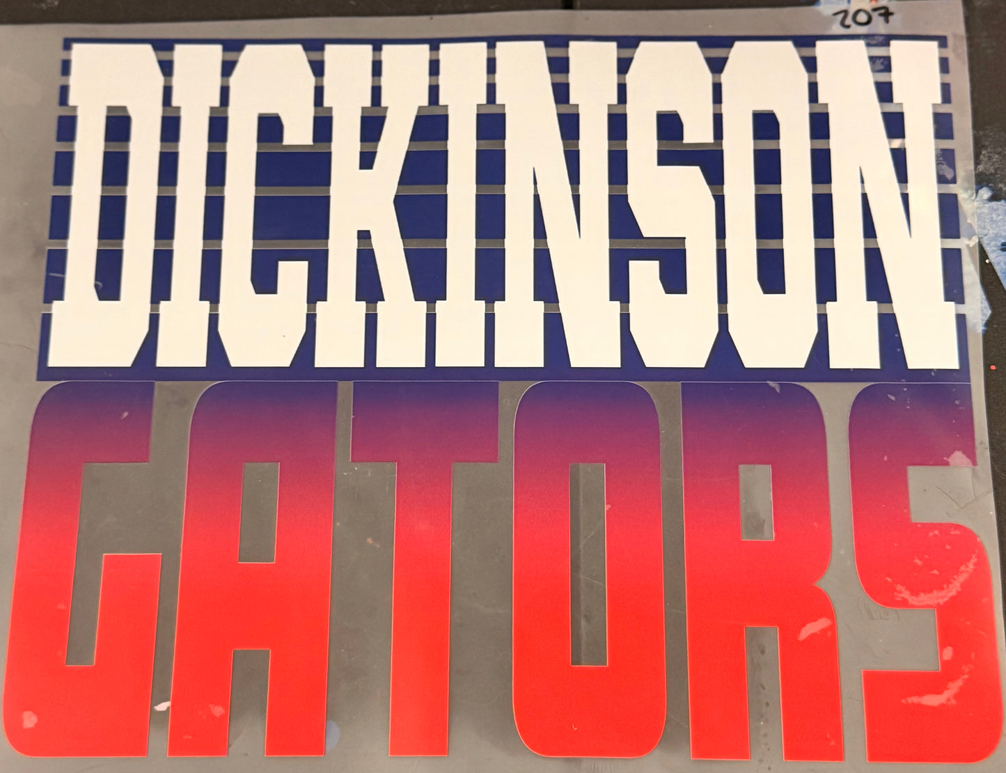 DESTASH - 207 - DICKINSON GATORS/OMBRE SCRIPT