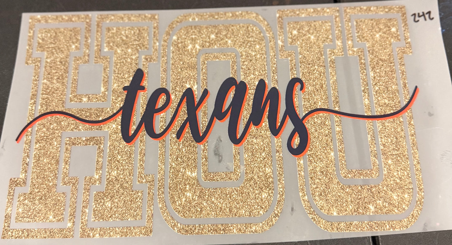 DESTASH - 242 - HOU GOLD GILTTER/TEXANS