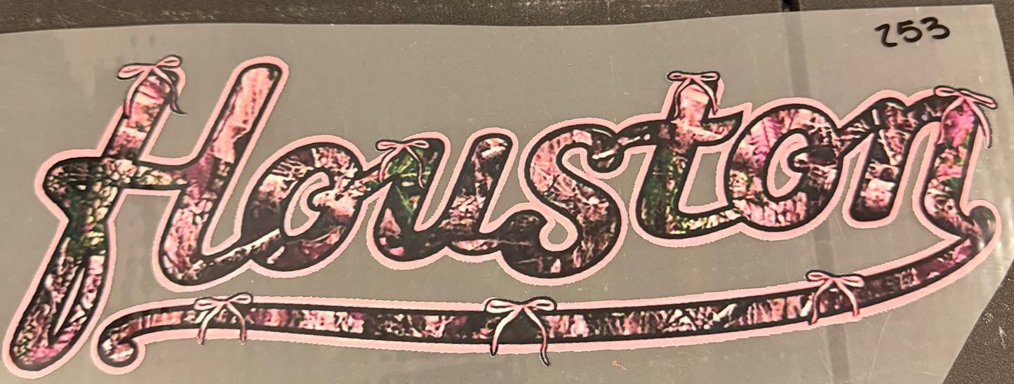DESTASH - 253 - YOUTH - HOUSTON/CAMO SCRIPT PINK/PINK BOW