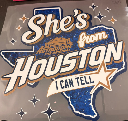DESTASH - 260 - SHE'S FROM HOUSTON I CAN TELL/BLUE GLITTER TEXAS