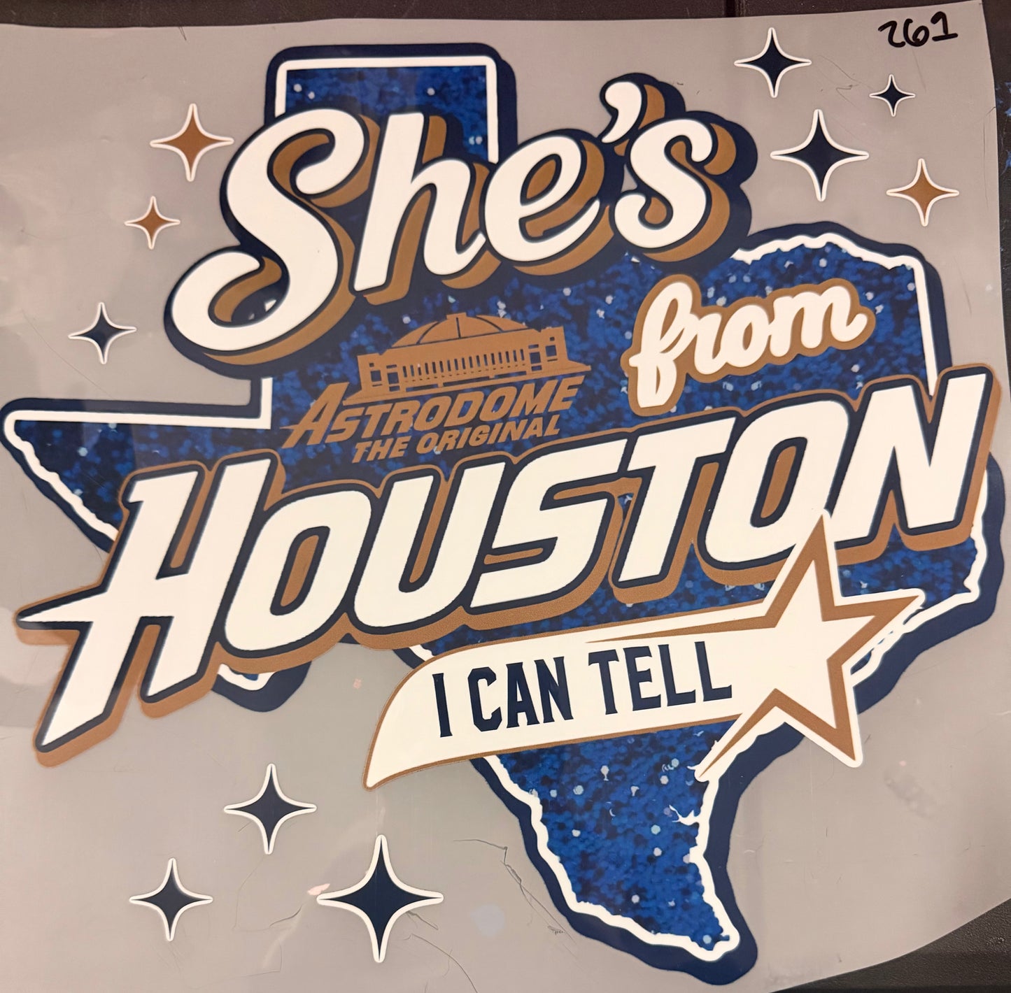 DESTASH - 261 - YOUTH - SHE'S FROM HOUSTON I CAN TELL/BLUE GLITTER TEXAS