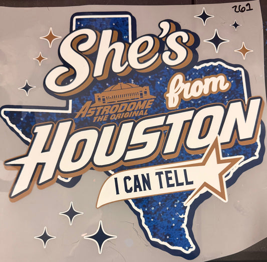 DESTASH - 261 - YOUTH - SHE'S FROM HOUSTON I CAN TELL/BLUE GLITTER TEXAS