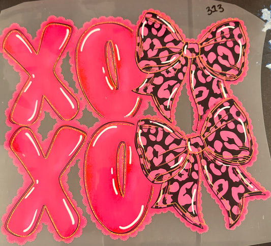 DESTASH - 313 - YOUTH - XOXO/HOT PINK/BOWS