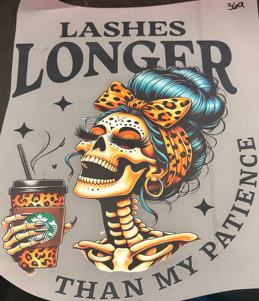 DESTASH - 369 - LASHES LONGER THAN MY PATIENCE