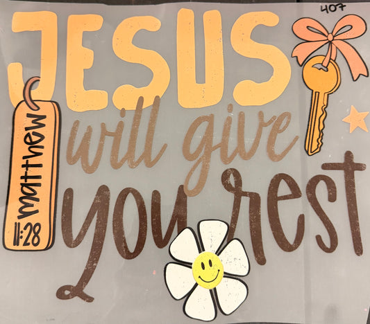 DESTASH - 407 - YOUTH - JESUS WILL GIVE YOU REST