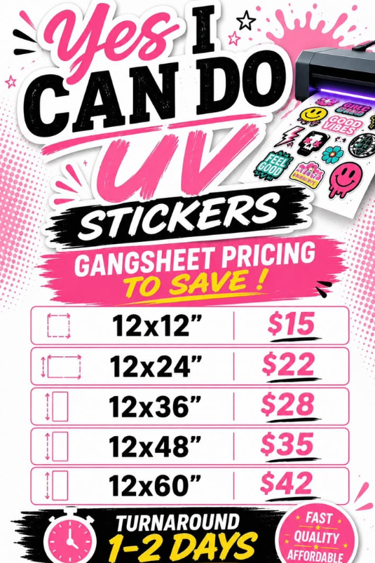UV STICKER ** GANGSHEETS